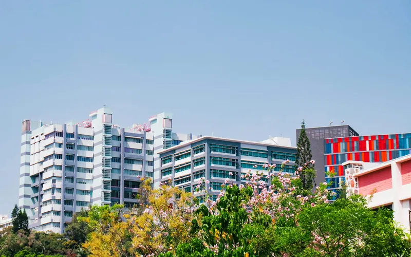 University campus buildings in Hong Kong